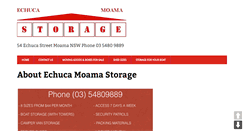 Desktop Screenshot of echucamoamastorage.com.au